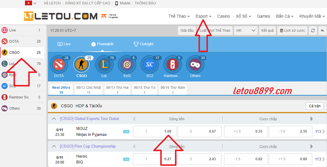 Cac buoc tham gia CSGO tai Letou